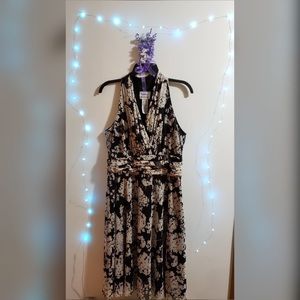 Kathy Roberts Black and Creamish Floral Dress